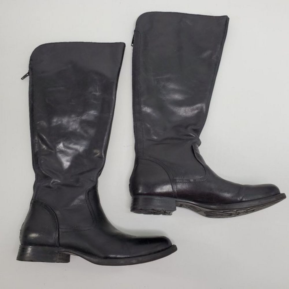 Born Massari Tall Boots 6.5 M Black Leather Riding